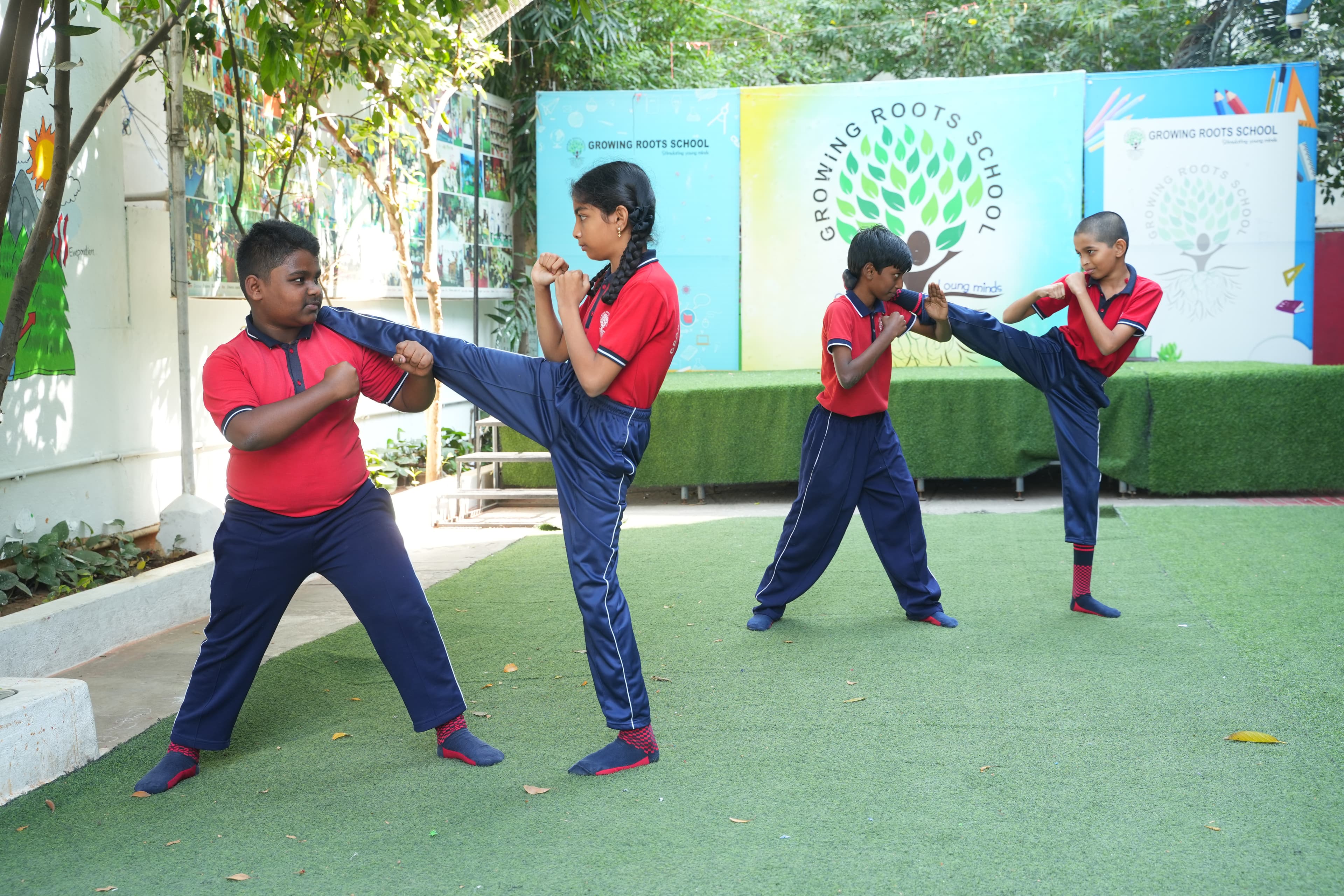 Karate practice